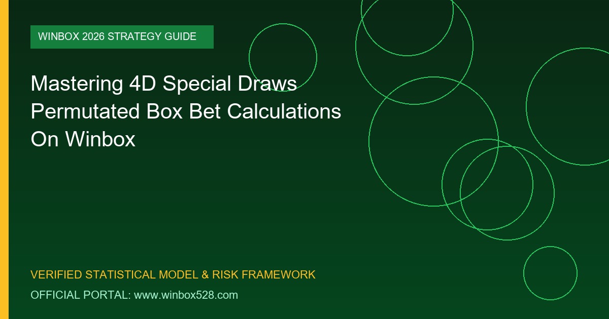 Mastering 4D Special Draws & Permutated Box Bet Calculations on Winbox